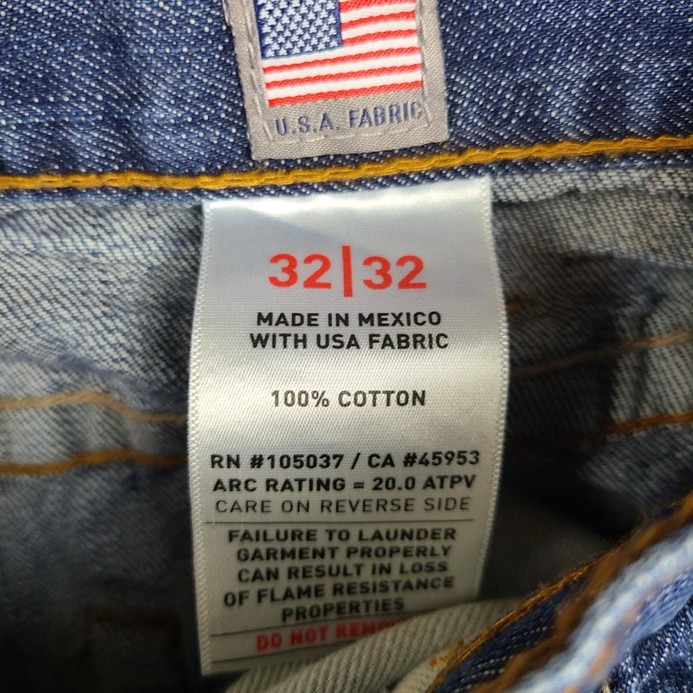 Ariat FR M4 Low Rise Boot Cut Jeans Mens 32x32 Blue Flame Resistant CAT 2 Denim
